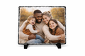 Personalised Photo Slate Frame – Square Glossy Picture Display (20cm x 20cm)