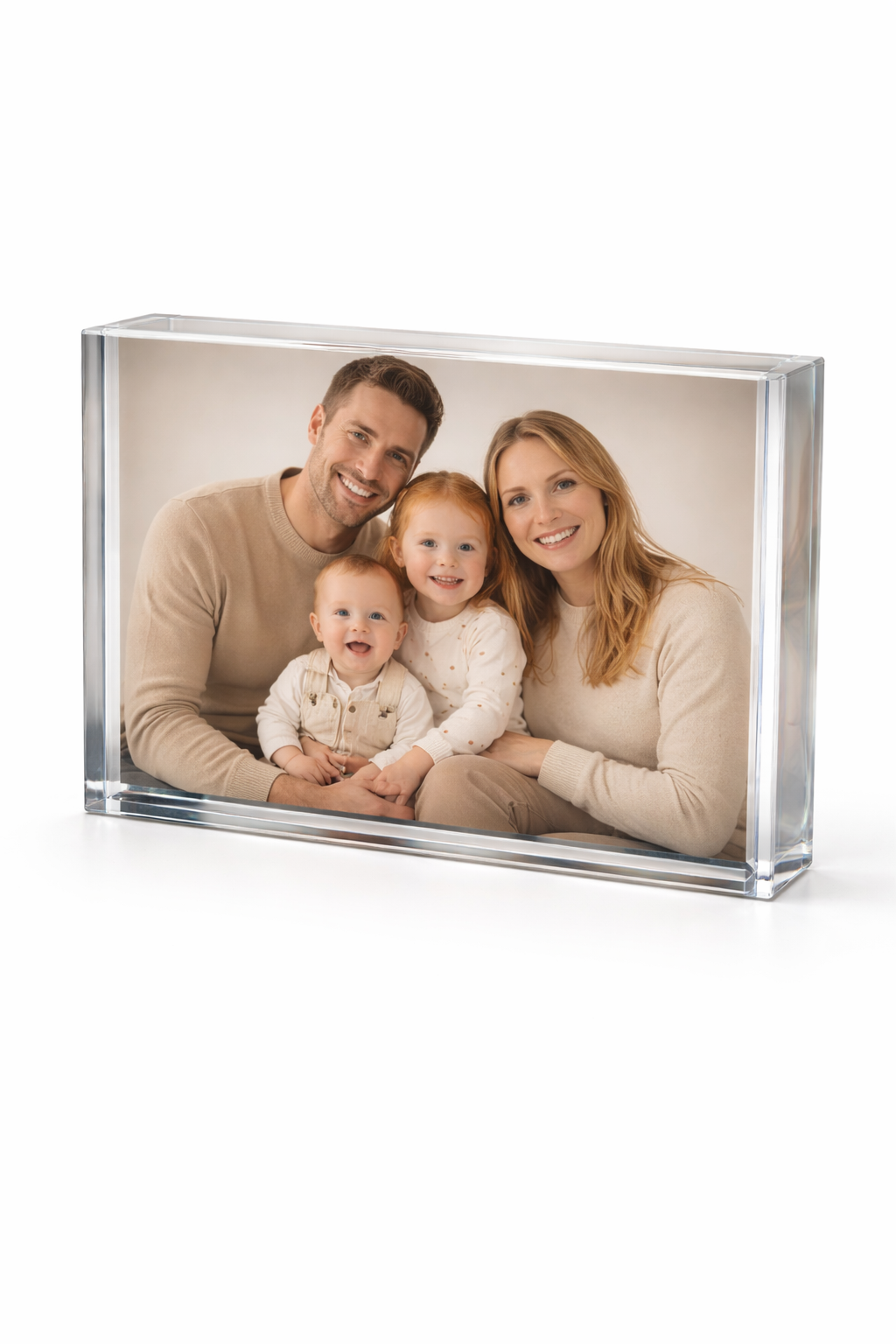 Personalised Large Crystal Photo Block – Custom Picture Gift (13cm x 18cm)