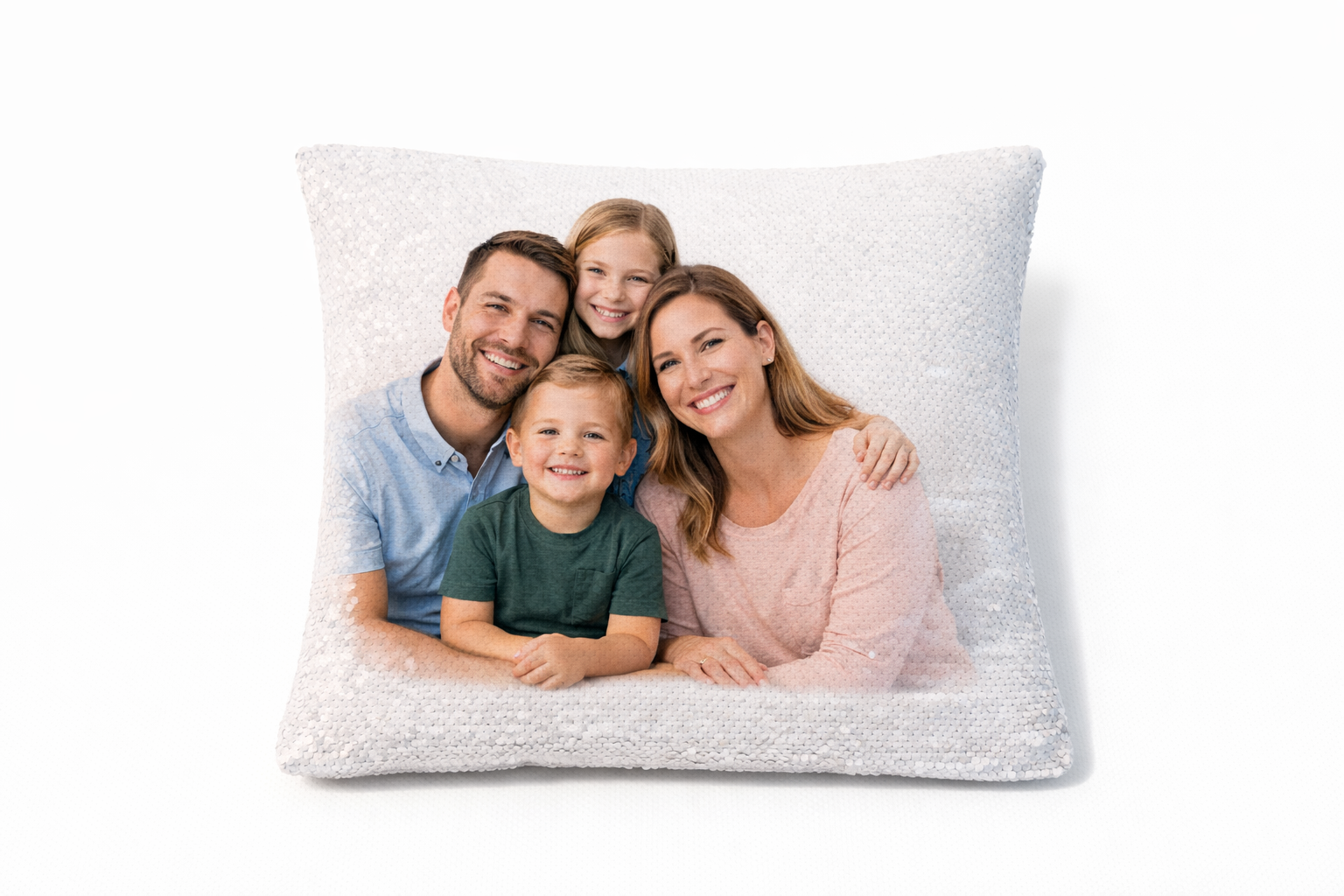 Personalised Cushion Cover - Sequins - CHAMPAGNE GOLD - Square - 40cm