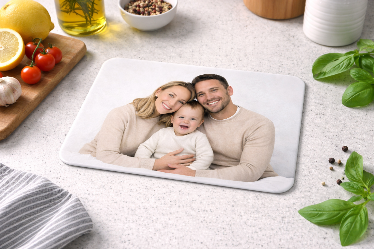 Personalised Polymer Cutting Board – Custom Photo Chopping Board (Small)